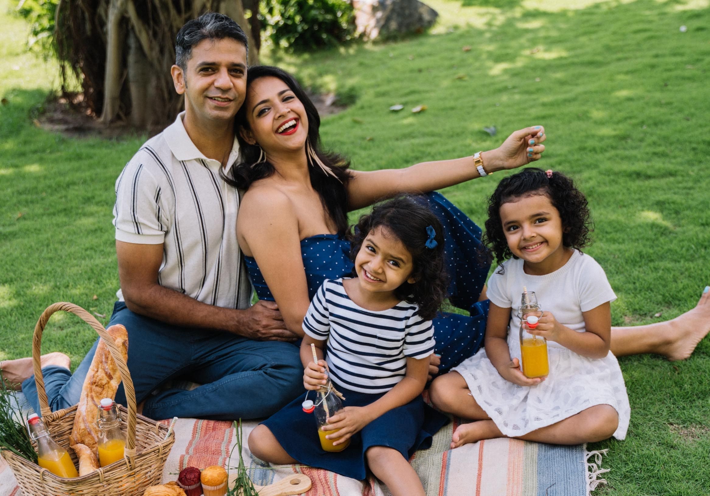 Indian Family enjoying Picnic