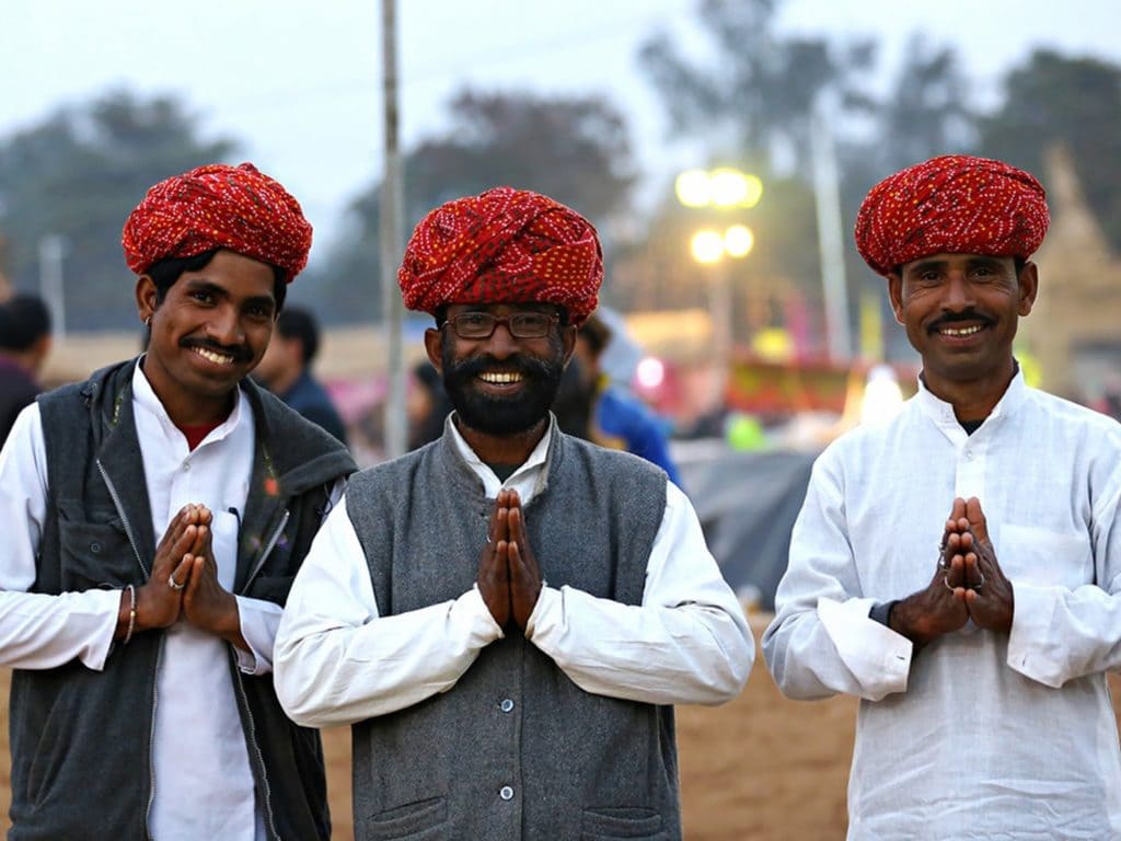 men in rajasthani attire